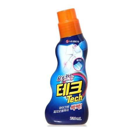 LG 테크 바르는 테크 220ml LG Tech Pre-Treatment Liquid Detergent 220ml