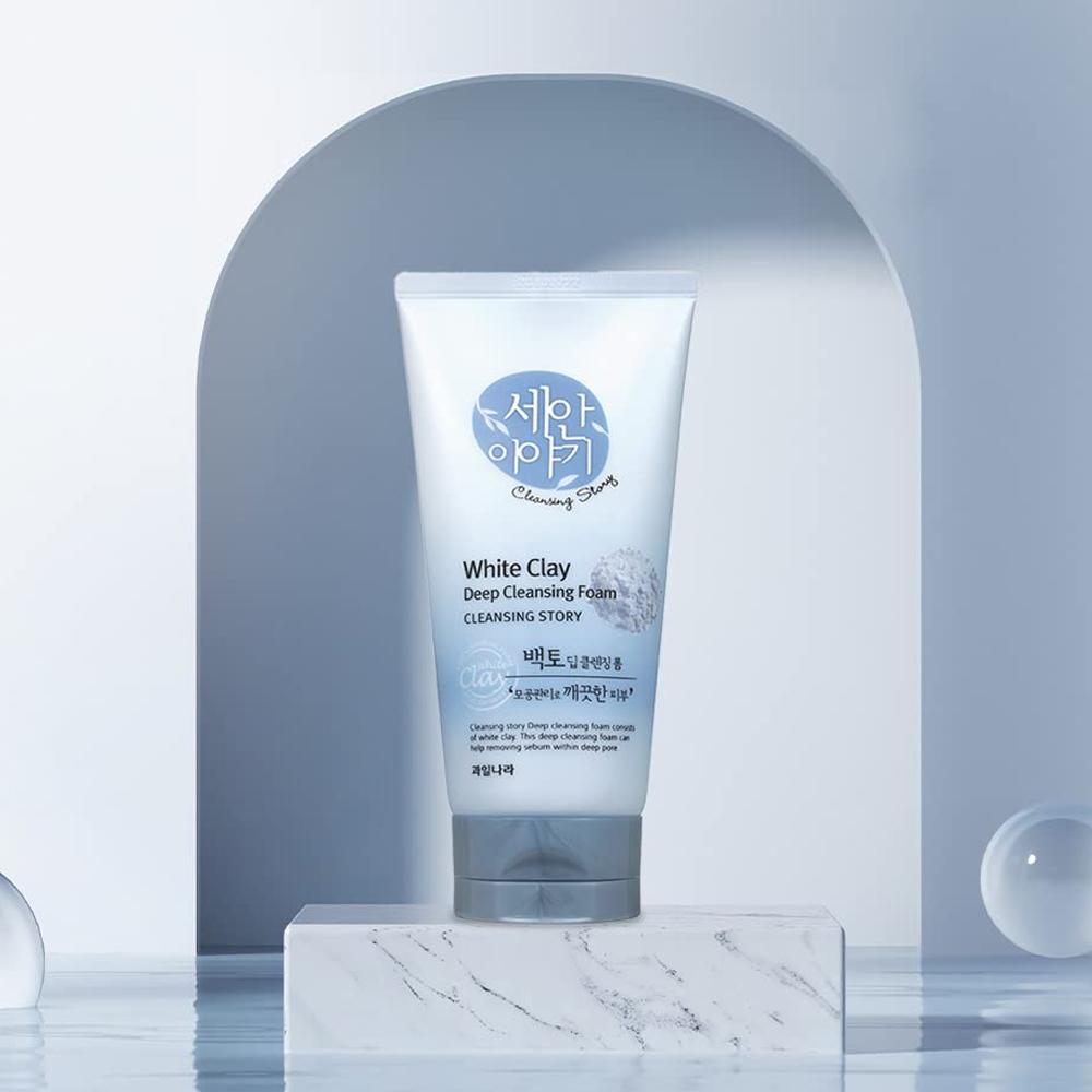 과일나라 세안이야기 클렌징폼 백토 150g Cleansing Foam White Clay 150g