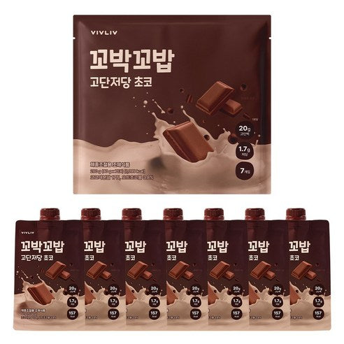 꼬밥꼬밥 고단저당 [초코] 40g*7 Kkobak Kkobab Hpls Choco 40g*7