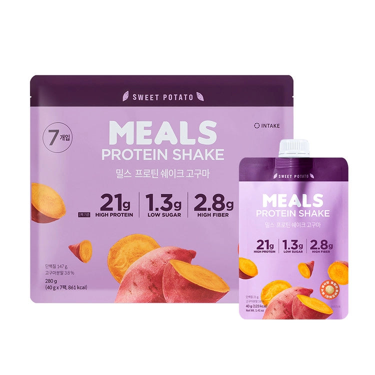인테이크 밀스 프로틴쉐이크 [고구마] 40g*7개입 Meals Protein Shake[S.Potato] 7EA