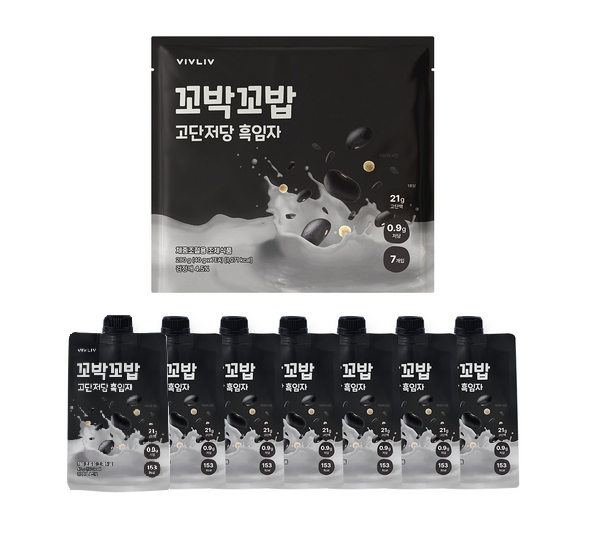 꼬밥꼬밥 고단저당 [흑임자] 40g*7 Kkobak Kkobab Hpls Black Sesame 40g*7