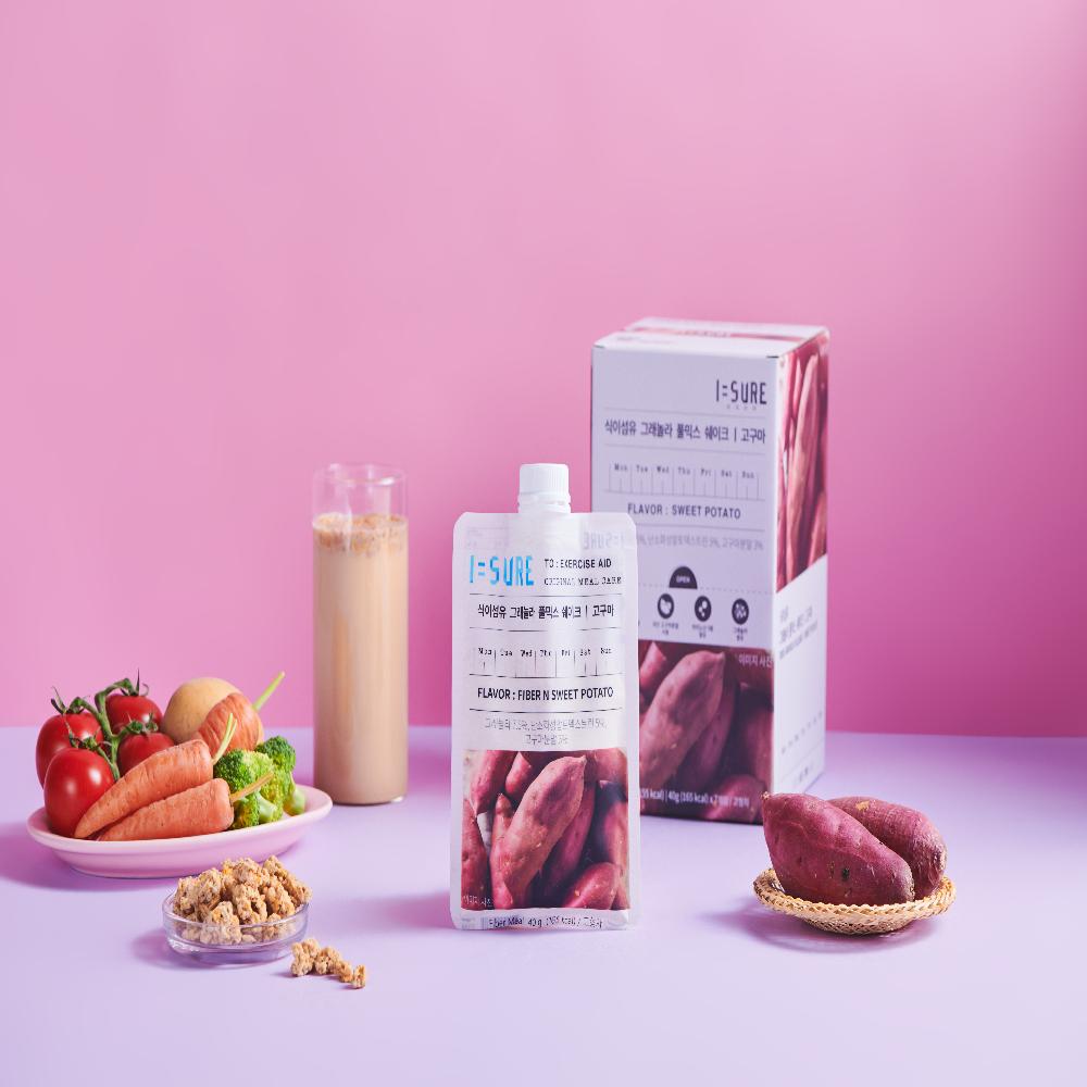 [묶음세일] 아이슈어 그래놀라 풀믹스 고구마 40g*7 I=SURE Granola FullMix Shake - Sweet Potato 40g*7