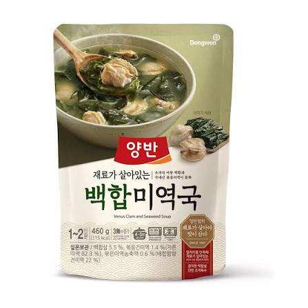 동원 양반 백합 미역국 460g DW Clam Seaweed Soup 460g