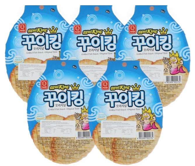 [묶음세일] 한진 꾸이킹 오리지날 22g*5  HJ Seasoned Grilled Fishmeat 22g*5