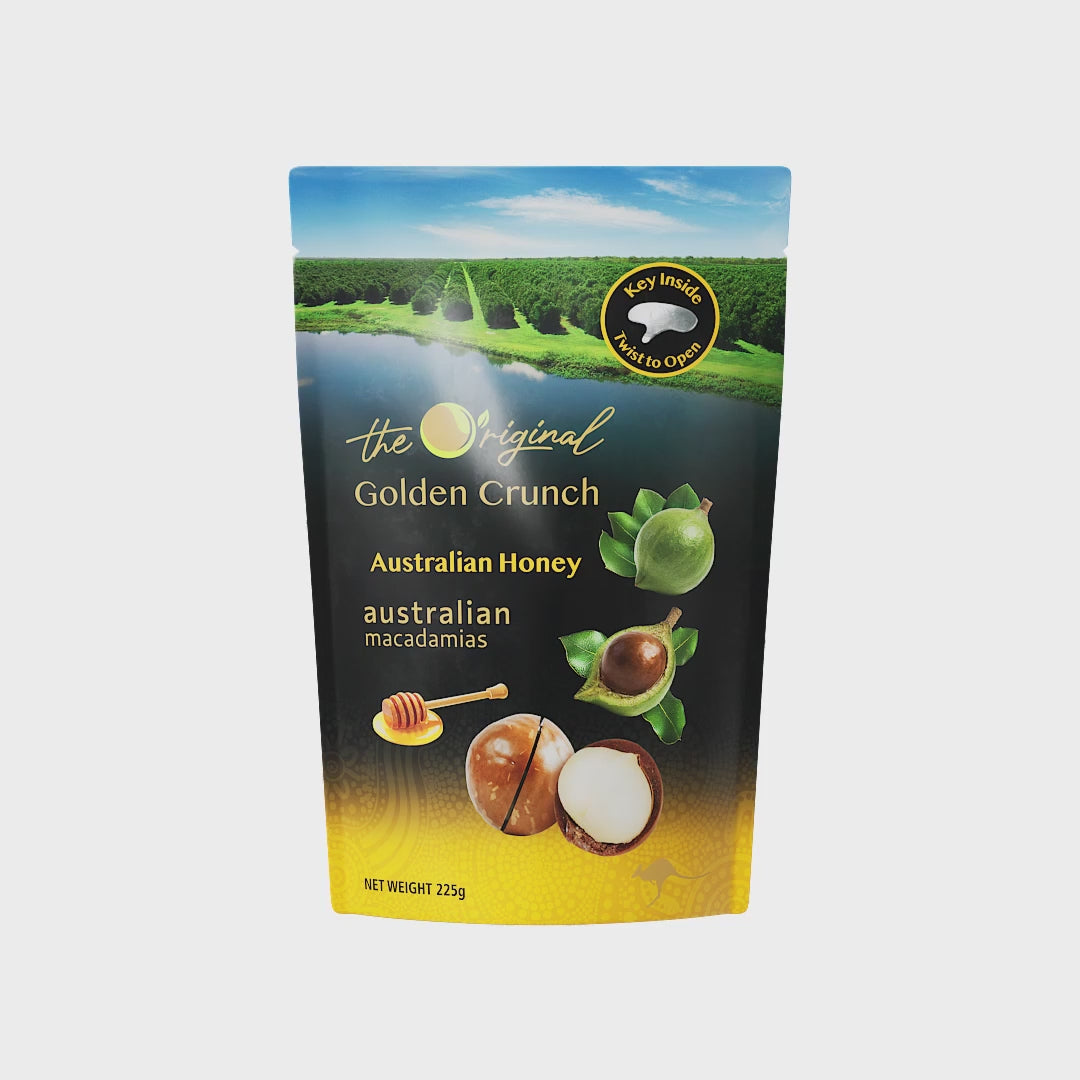 [✈️한국행 6kg 택배비 포함] 골든크런키 마카다미아 [허니] 20봉 1박스 Golden Crunch Macadamias [Honey] 225gX20