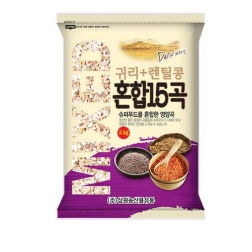 진성 삼원 혼합15곡 [귀리+렌틸] 2kg JS SW Mixed 15 Mixed Grains 2kg
