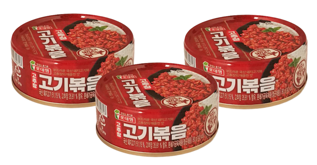 [묶음세일] 롯데 고추장 고기볶음 80g*3 LT Red Pepper Paste Stir-Fry Beef 80g*3