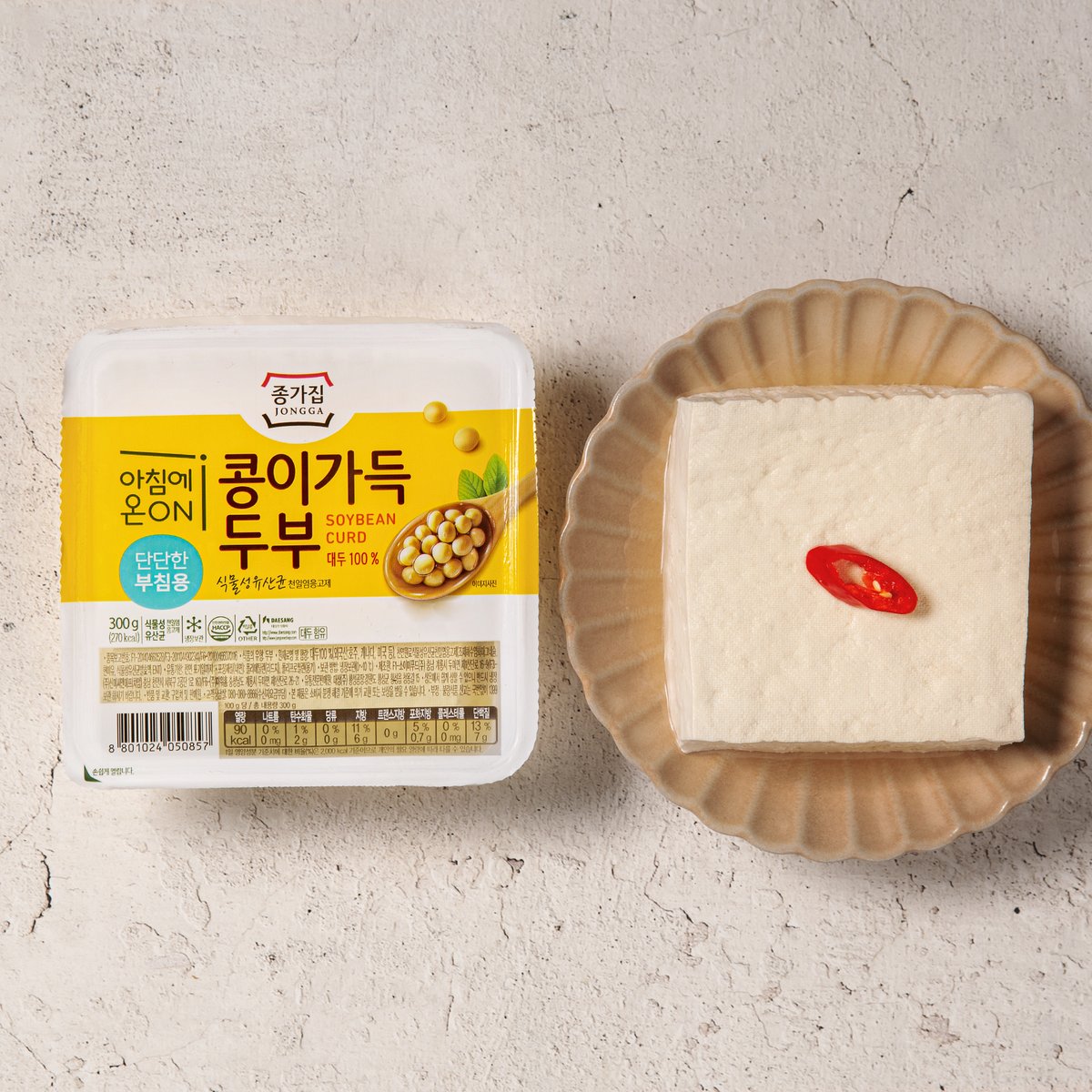 종가집 콩이가득 두부 부침용 300g JG Soyrich Tofu for Stir_Fry 300g