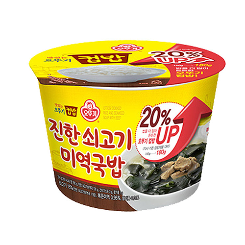 오뚜기 맛있는 쇠고기미역국밥 [컵밥] 314g OTG Beef Beef Seaweed Soup [Cooked Rice Cup] 314g