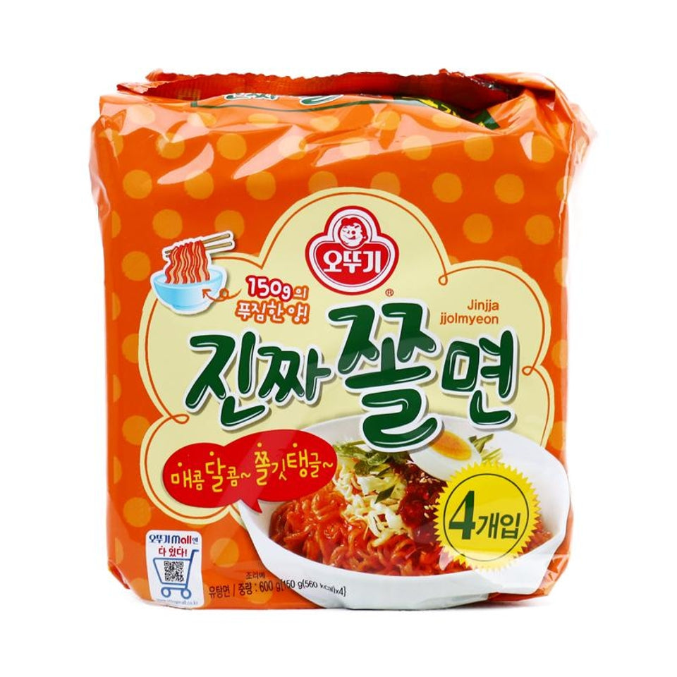 [세일] 오뚜기 진짜쫄면 150g*4 OTG Spicy&Cold Chewy Noodle 150g*4