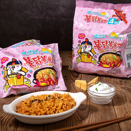 삼양 까르보 불닭볶음면 멀티팩 130g*5 SY Carbonara Hot Chicken Noodle 130g*5