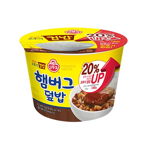 오뚜기 맛있는 햄버그 [컵밥] 310g OTG Cooked Rice Hamburger Steak [Cup] 310g