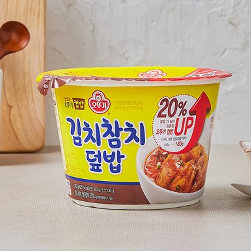 오뚜기 맛있는 김치참치 [컵밥] 310g OTG Kimchi Tuna Sauce [Cooked Rice Cup] 310g