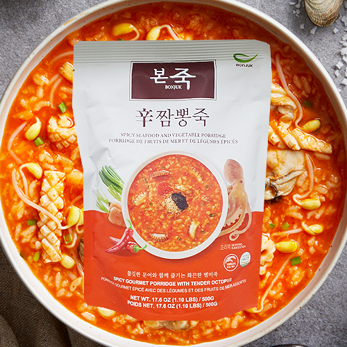 본죽 신짬뽕죽 500g BONJUK Spicy Seafood And Vege Porridge 500g