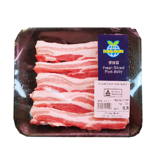 프라이데이미트 생 삼겹살 350g FridayMeats Fresh Thin Pork Belly 350g