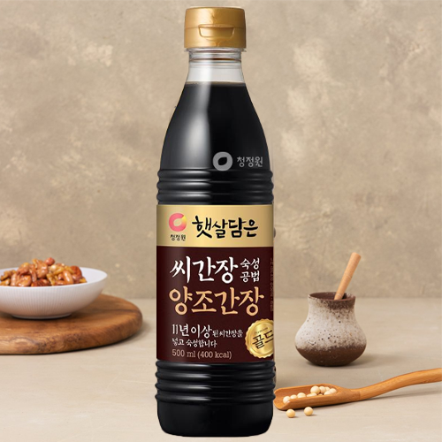 청정원 씨간장숙성 양조간장 500ml CJW Naturally Brewed Soy Sauce 500ml