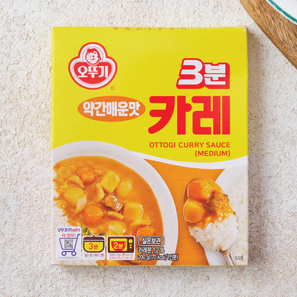 오뚜기 삼분 카레 약매 200g OTG 3 Min Curry Sauce Slightly Spicy 200g