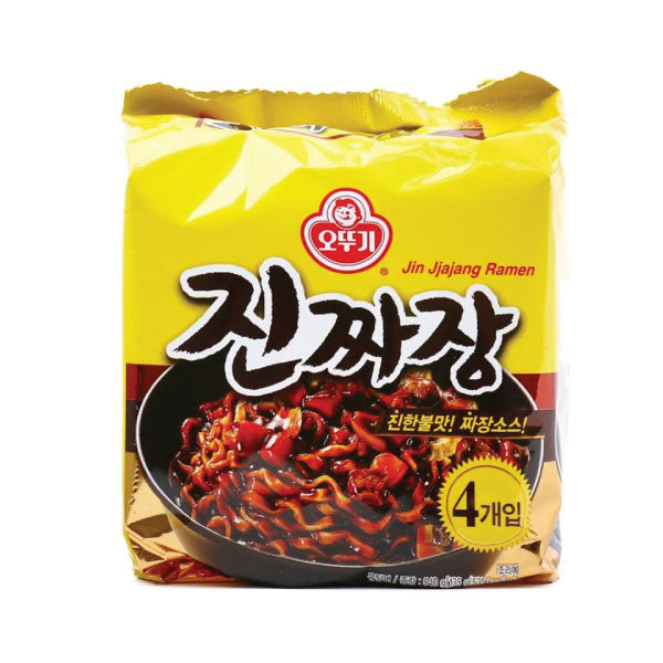 오뚜기 진짜장 멀티팩 135g*4 OTG Jin Black Bean Sauce Ramen Multi 135g*4