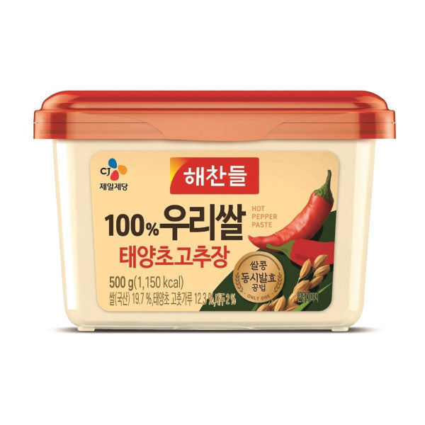 CJ 해찬들 우리쌀 태양초 골드 고추장 500g CJ Hot Pepper Paste 500g