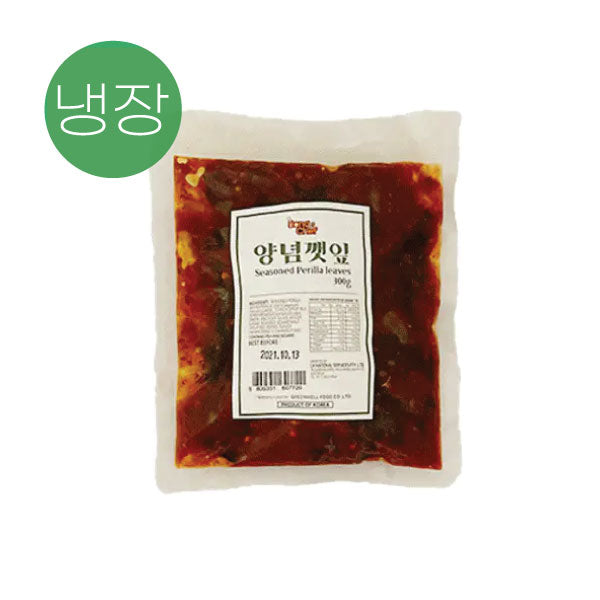 봉셰프 그린웰 양념 깻잎 300g BCF Seasoned Sesame Leaf 300g