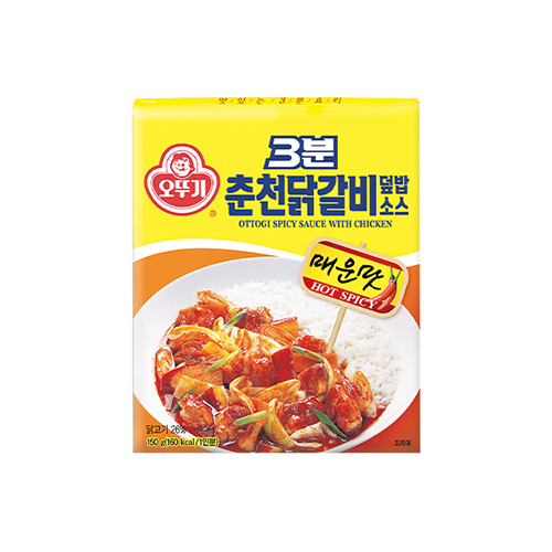 오뚜기 삼분 춘천닭갈비덮밥 소스 150g OTG 3 Min Spicy Chicken Sauce 150g